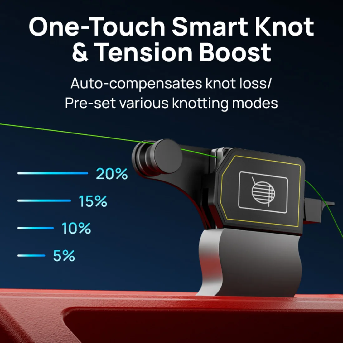 One-touch smart knot tension boost